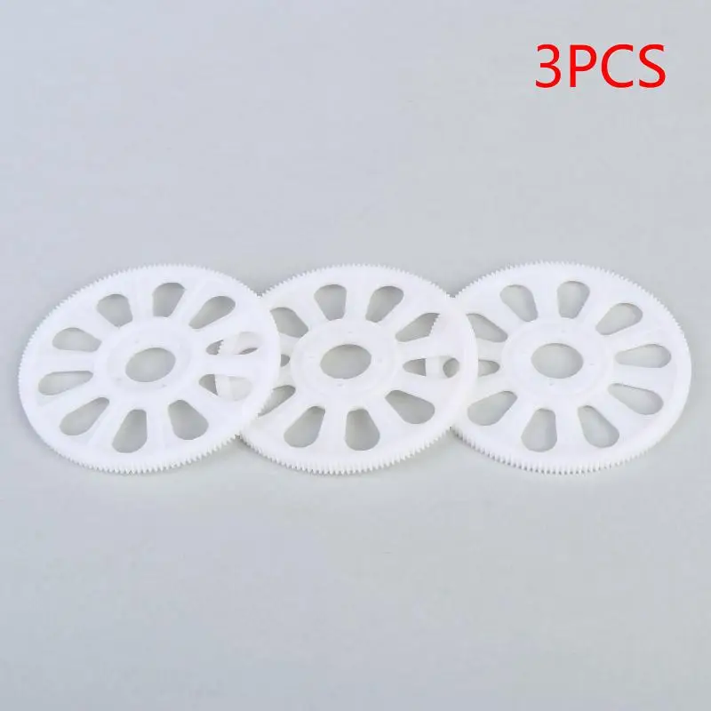 Lot de 3 engrenages principaux 450 150T pour drones hélicoptères - Blanc