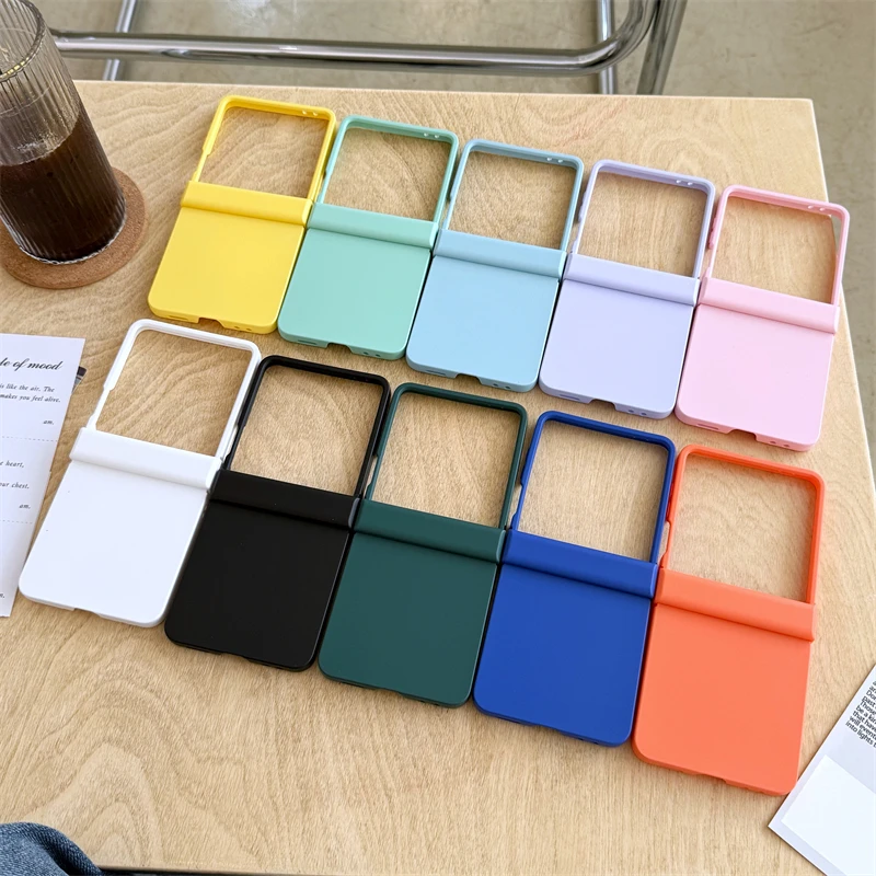 Ultra Thin Candy Color Hard PC Matte Phone Case with Hinge Protection & Shockproof Cover