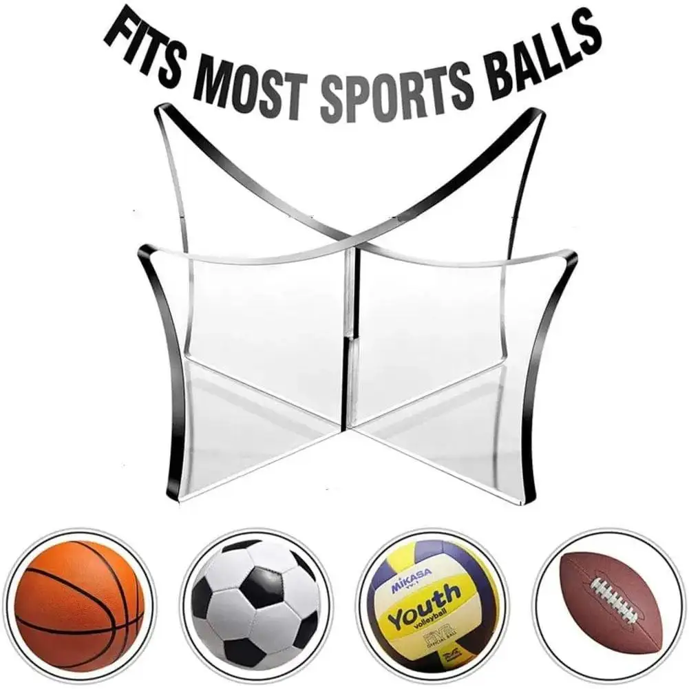 1pc Acrylic Ball Stand Portable Display Accessories Rugby Bowling Display Holder For Football Soccer Basketball Accessories