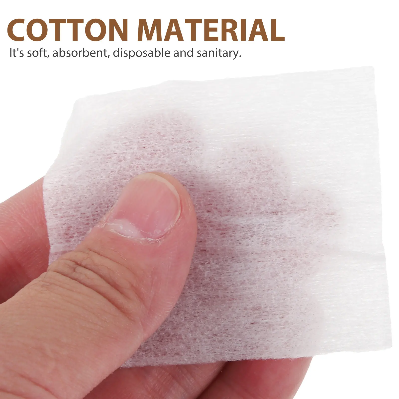 1000Pcs 울트라 얇은 메이크업 코튼 패드 코튼 페이셜 클렌징 패드 부드러운 흡수성 일회용 메이크업 제거 스킨 케어 네일