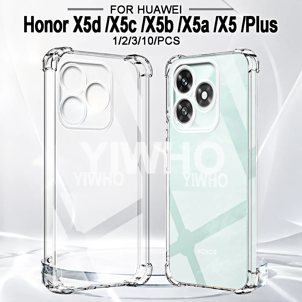 Transparent Shockproof Soft TPU Phone Case - Clear Back Cover, Multiple Piece Options