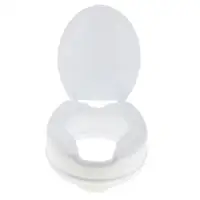 Durable Standard Potty Toilet Seat Riser Raised Elongated Elevators with Cover Easy Installation 3