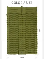 Outdoor 2 Persons Travel Bed Air Mat Double Sleeping Pad for Camping Self-Inflating Mat Sleeping Mattress with Pillow for Hiking 2