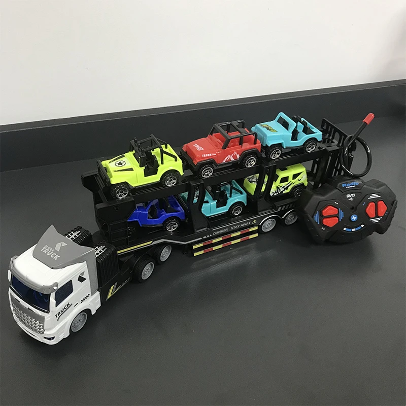 1/48 4CH Wireless Remote Control Engineering Truck Heavy Transport Truck Big Truck Dump Dump Truck Boy Model Toy 4
