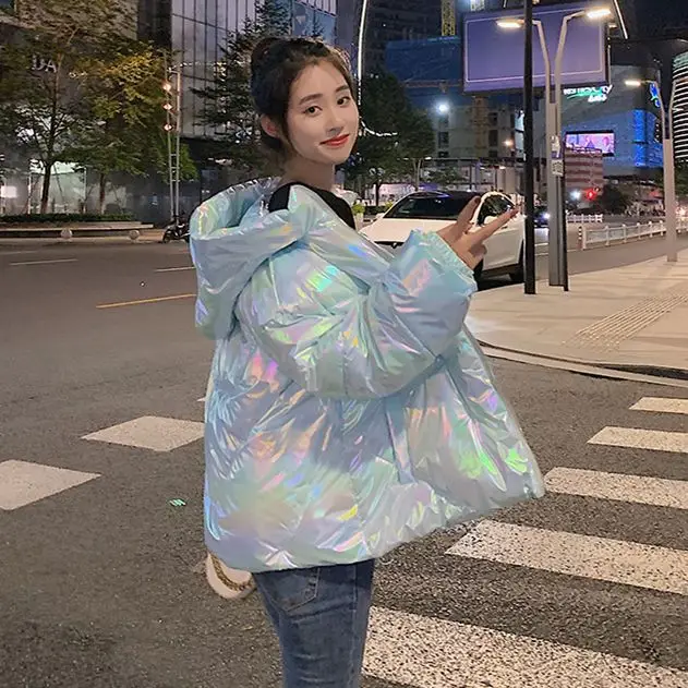 Bright Cotton Jacket Winter Down Coats Women's Down Jacket 2023 Korean Women's Puffer Jacket 2023 Loose Women's Vest Woman Parka