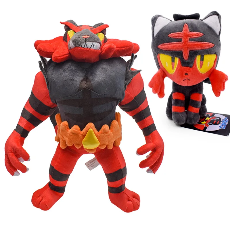 20-33 Pokemon Anime Figure Lncineroar Litten Plush Toy Cute Cartoon Pet Action Stuffed Dolls Kids Christmas Gifts