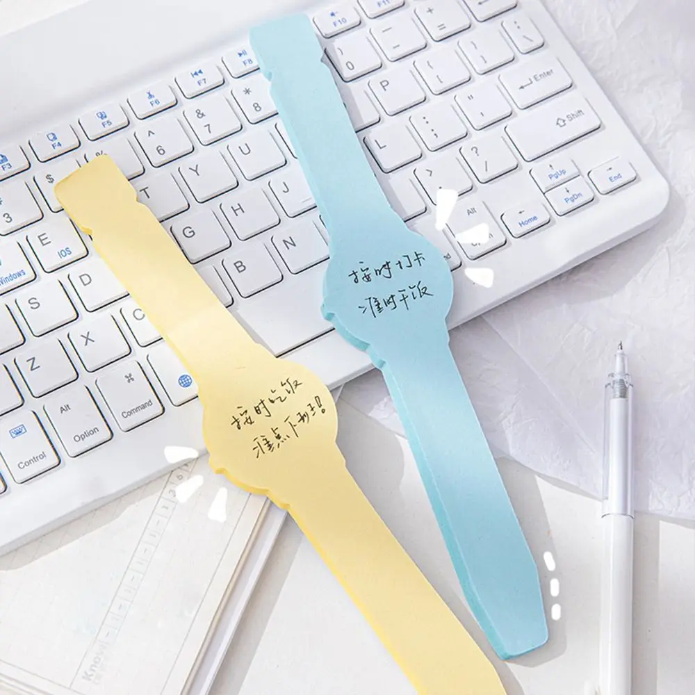

50 Sheets Creative Alarm Clock Bracelet Wrist Watch Shape Sticky Note Pads To Do List Paper Student Stationery Children Toys