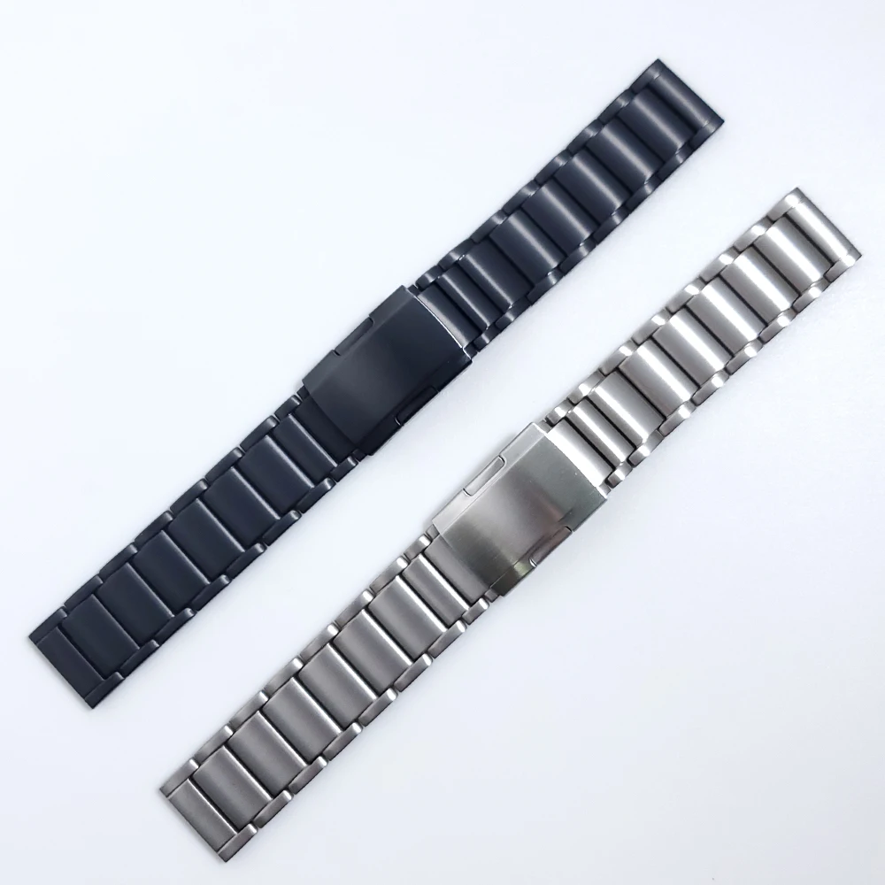 22mm Titanium + Metal Steel Clasp Strap For Huami Amazfit GTR 2 2e/GTR 47MM/Stratos 3 Watch Band Wristband Bracelet Watchband