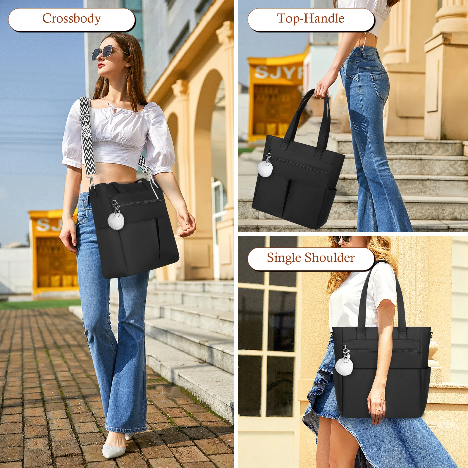 Borsa Tote Donna 15.6 Pollici: Leggera, Impermeabile E Trapuntata - Perfetta Per Lavoro, Viaggi E Università
