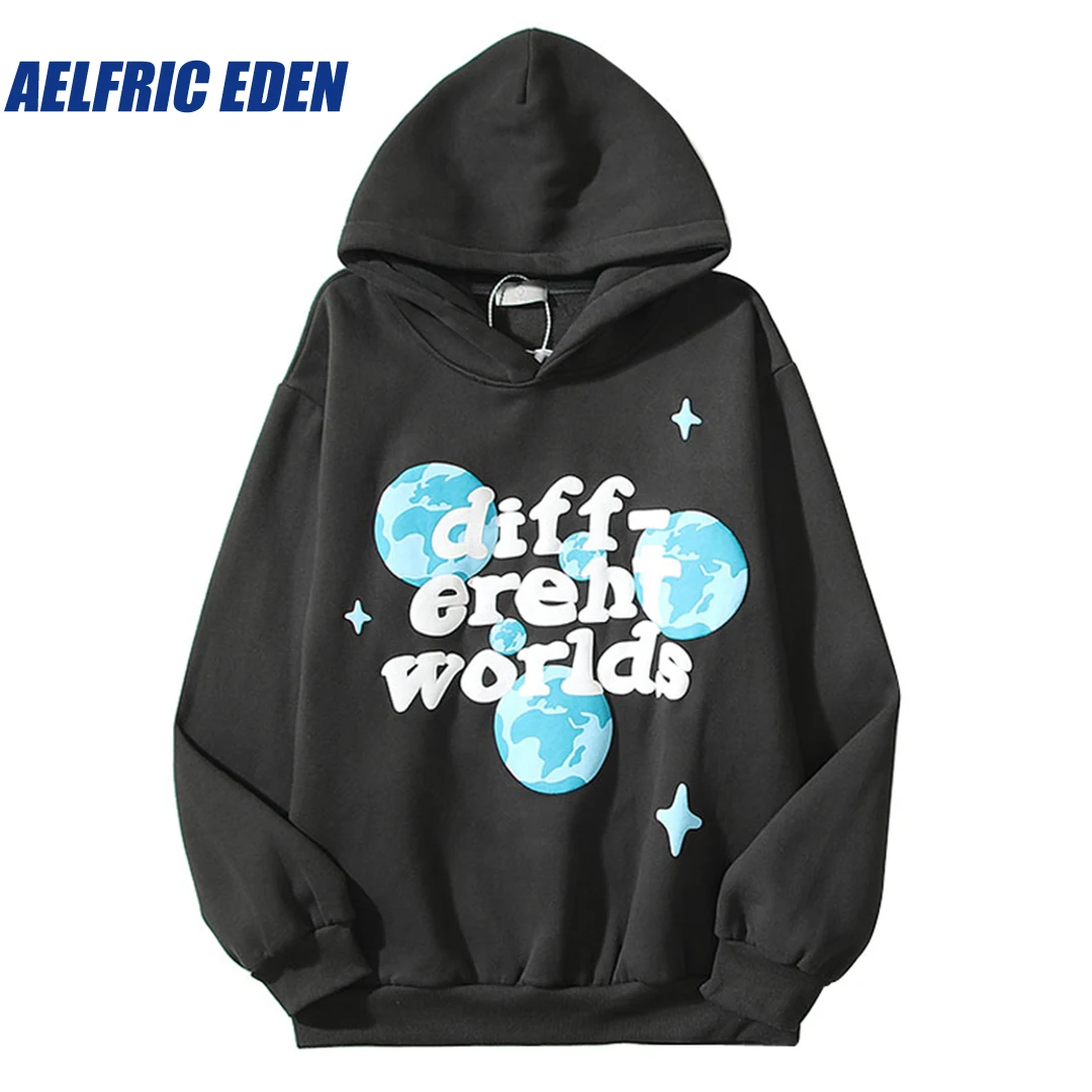 Aelfric Eden Mens Strap Fashion Oversize Hooded Sweatshirt Jersey Hip-Hop  Hoodie Plus Size Hoodies Pullover