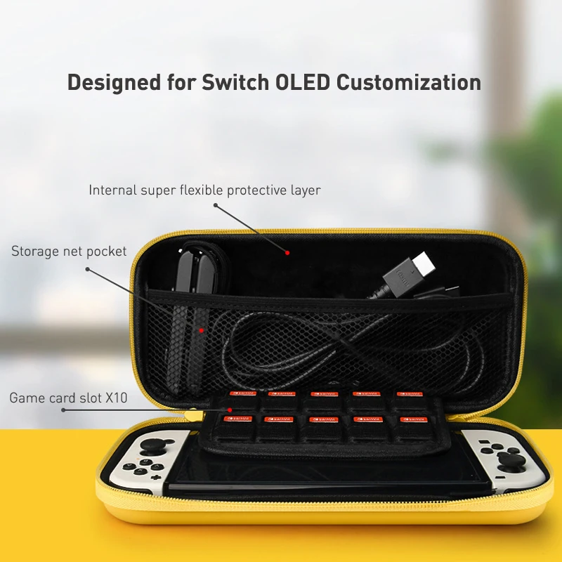 Bolsa de Armazenamento do Tema 3d para Nintendo Switch Transporte Portátil Estojo Rígido Impermeável Acessórios do Jogo Oled - Image 5