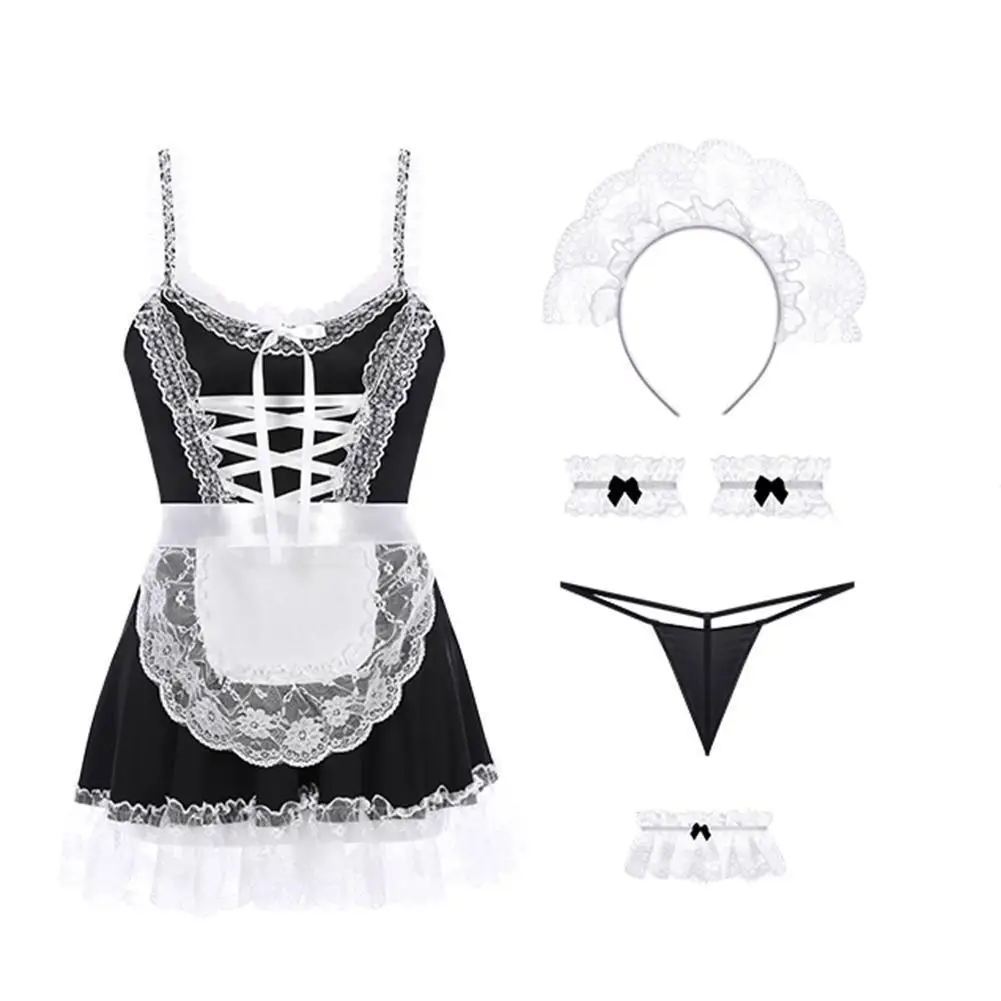 Lolita Maid Uniform Babydoll Dress Lingerie Porn Erotic Role Play Women Sexy Lingerie Maid Cosplay Costumes Maids Underwear cosplay costume
