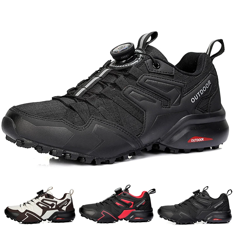 Casual Shoes Sport Shoes Men's Casual Sports Shoes Size 40-47 Rotating Lace-Up Outdoor Non-Slip Breathable Comfortable
