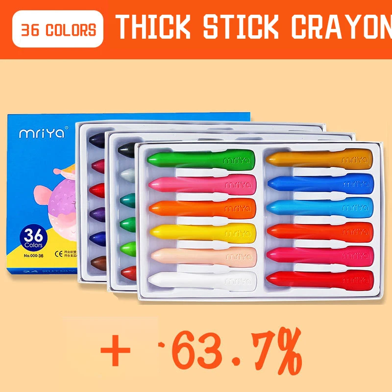 Triangular Thick Crayons, Drawing Art Supplies