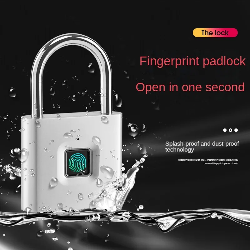 Shangwei's new zinc alloy fingerprint padlock luggage cabinet locker electronic intelligent anti-theft small lock password lock