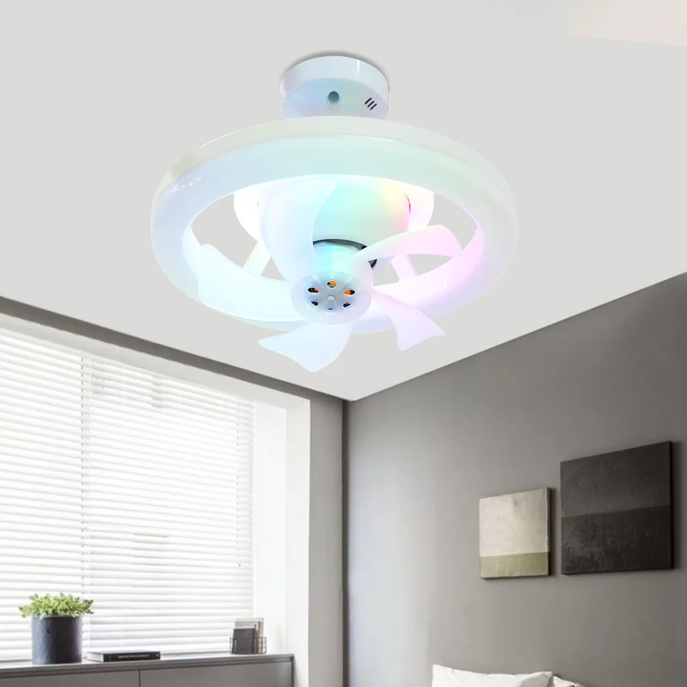 Plastic LED Ceiling Fan with Light for Living Room Bedroom