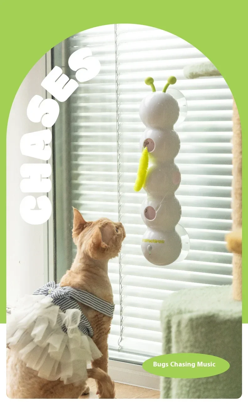 Interactive Cat Teasing Stick - Scratch Resistant USB Rechargeable Toy