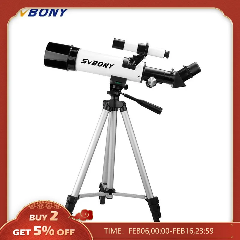 Telescopio Svbony Sv501P Per Principianti Adulti, Telescopio Rifrattore Astronomico Per Regali Pianeti Lunari, Telescopio Astronomico