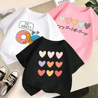 Été nouveaux vêtements pour enfants T-shirt pour enfants garçons et filles mode décontractée à manches courtes bébé demi-manches chemise de Base supérieure 4