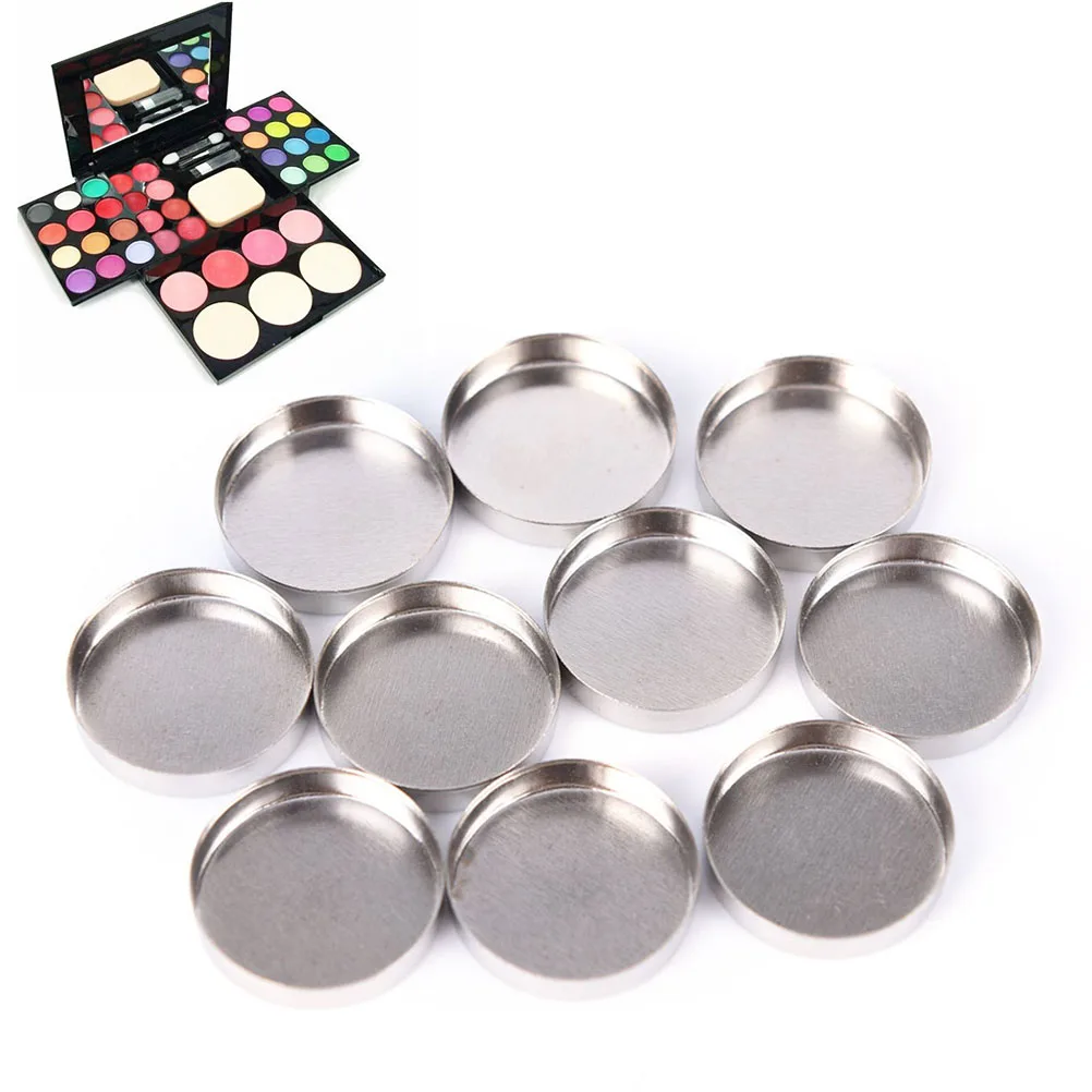 

10pcs 20mm DIY Eye Shadow Container Pans Makeup Cosmetic Empty Aluminum Palette Cases Pans For Eyeshadow Makeup Tool