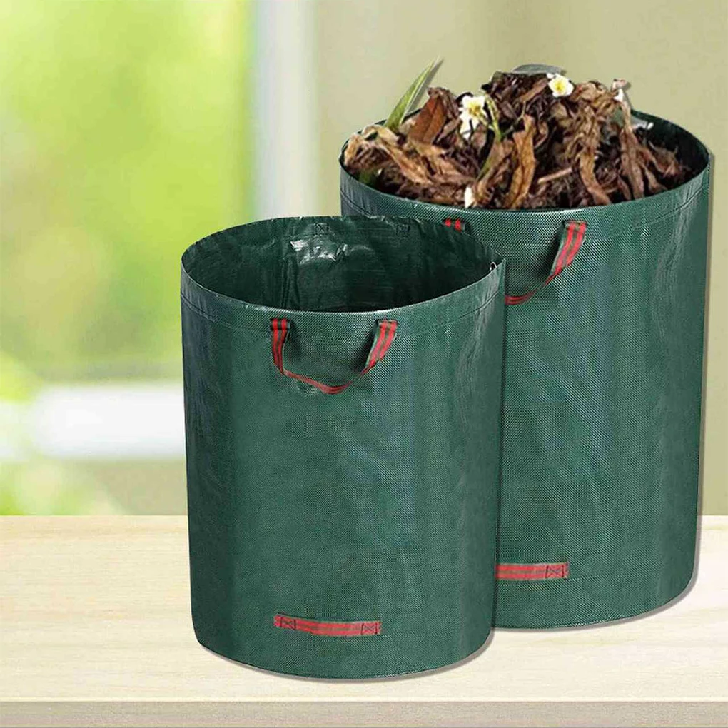 

3pieces Foldable Reusable Garden Waste Bags Convenient Storage Solution Free Standing Bag Garden Bin