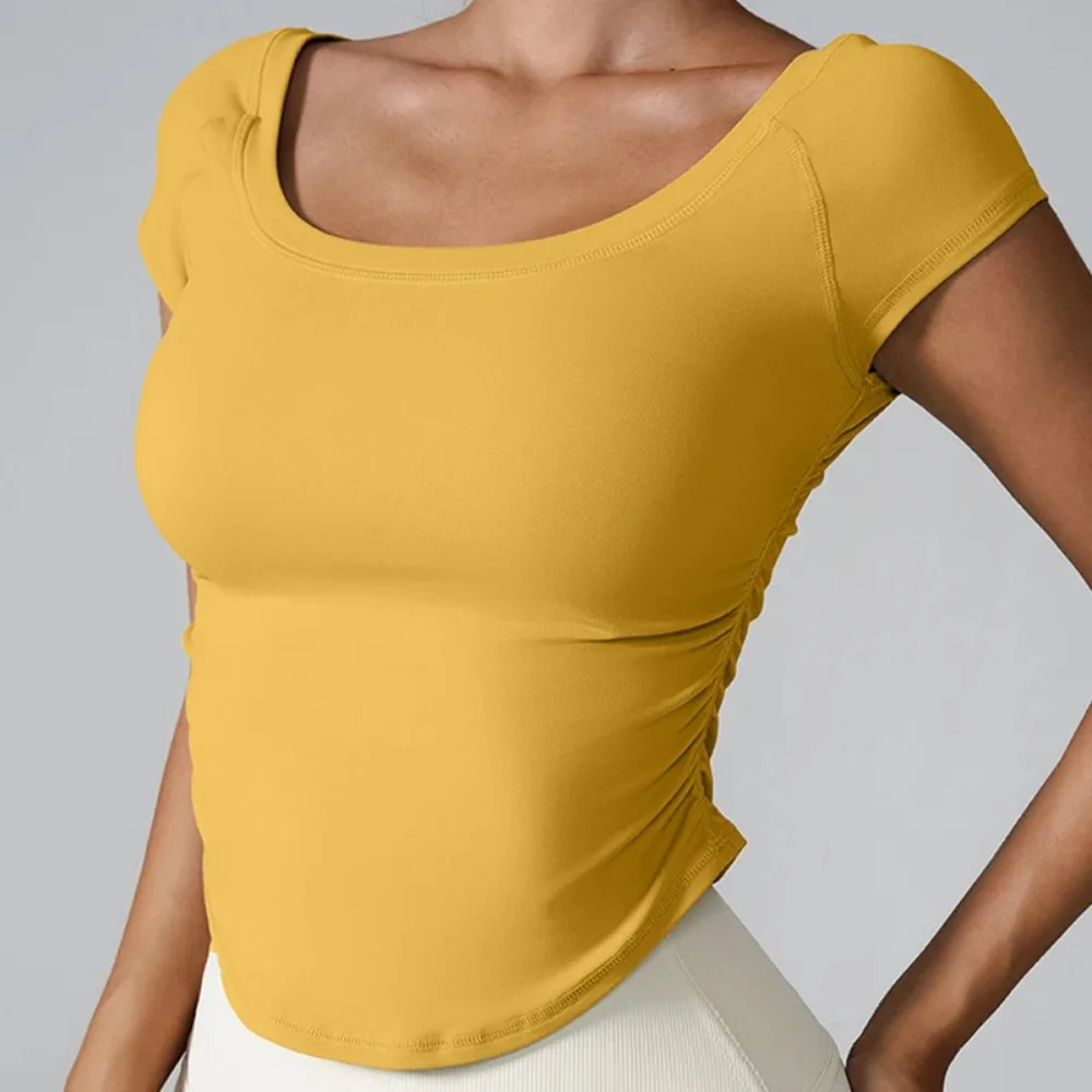 Women Athletic Short Sleeves Quick-Dry Sports T-Shirt