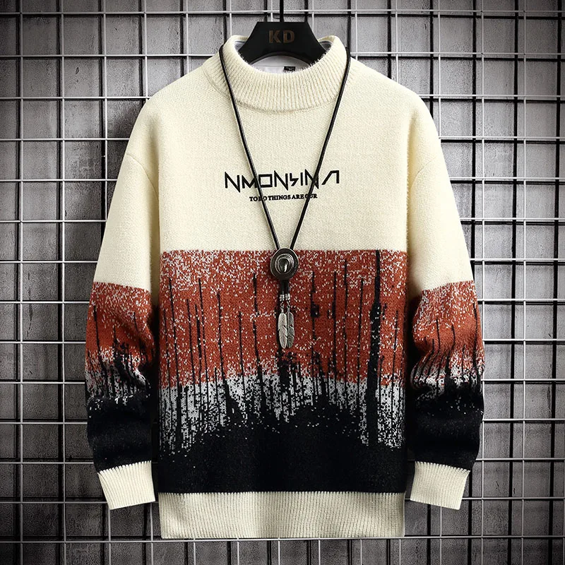 

Winter Cashmere Sweater Men Harajuku Mens Jumper Thick Warm Turtleneck Pullover Men High Quality Male Christmas Sweaters