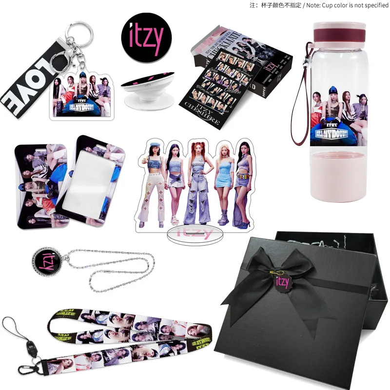 Kpop Idol ATEEZ ITZY GIDLE Gift Box Set New Album Lomo Card Photocards Card Holder Lanyard Keychains Acrylic Stand Fans Gift lomo cards stationery gift box album cards acrylic keychain plush card holder kpop acrylic stand