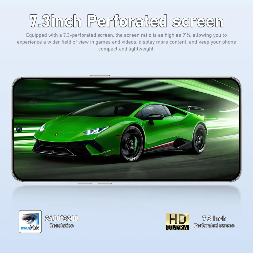 K-Touch Smartphone 5G For M18 Pro Max Smart Mobile Phones 7.3 Inch HD Full Display Cheap Cell Phone Android 22G+2TB Unlocked 7800mAh Battery 4G 5G Dual Sim Card 48MP+16MP Camera Face Recognition