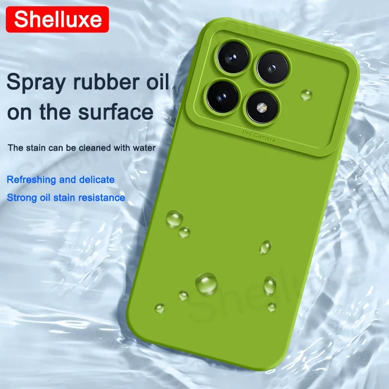 Silky Feel Liquid Silicone Soft Phone Case - Square Design