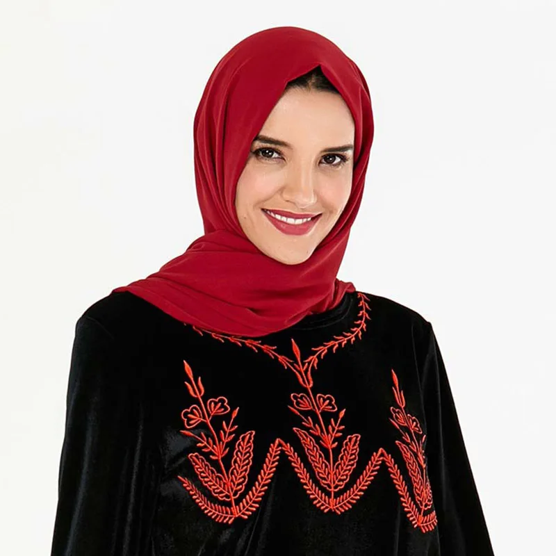 ETOSELL Women Muslim Hijabs Scarf Head Hijab Wrap Red Full Cover-up Shawls Headband