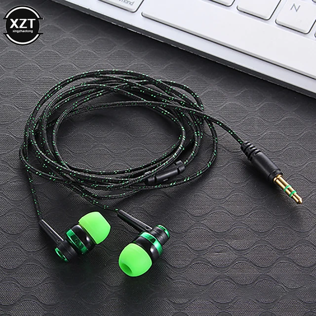 Cable Braided Cord Earbuds Fashion 1pc Wired Earphone Stereo In