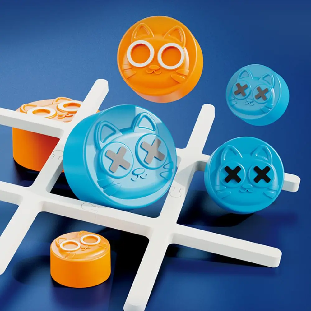 Noughts and Crosses Tac Toe Games Educational Developing Intelligent Handheld Bolt Game 2 Players Montessori Puzzle Table Game