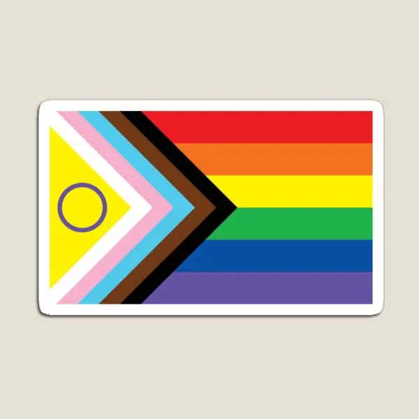 

New 2021 Intersex Inclusive Progress Pri Magnet Cute Refrigerator Holder Funny Home Magnetic Decor Children Stickers