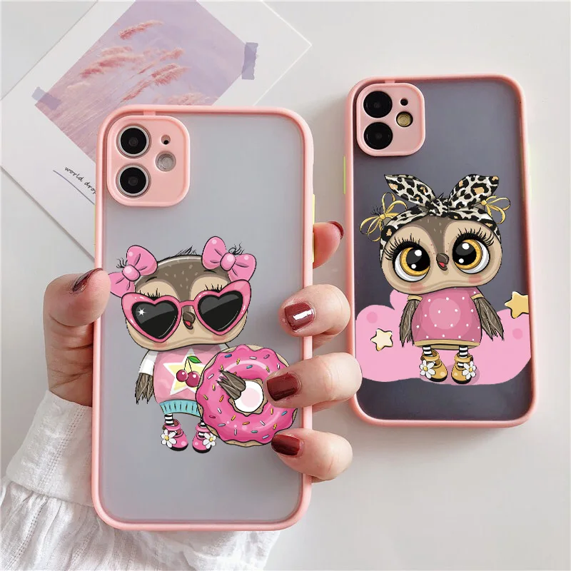 Adorable Owl Shockproof Phone Case – Durable Back Cover with Cute Design
