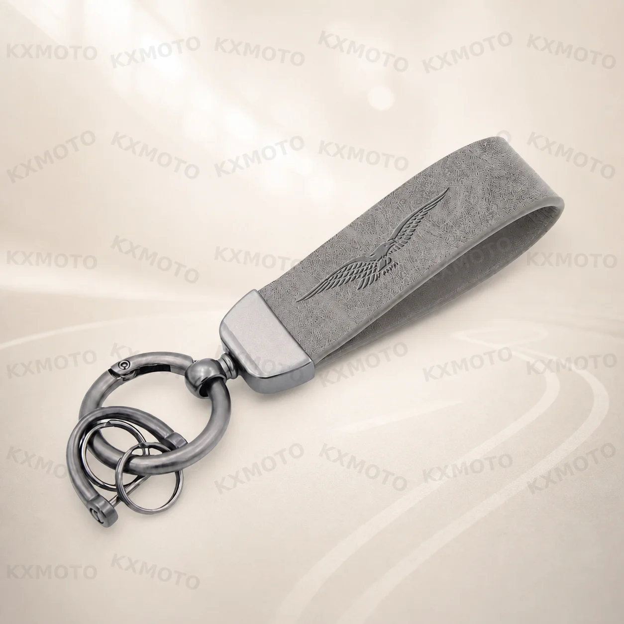 Luxury PU Leather Motorcycle Keychain