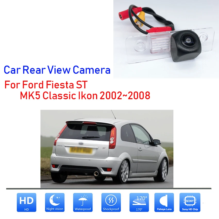 Cámara trasera impermeable HD para Ford Fiesta ST MK5 Classic Ikon CCD cámara de visión trasera de respaldo