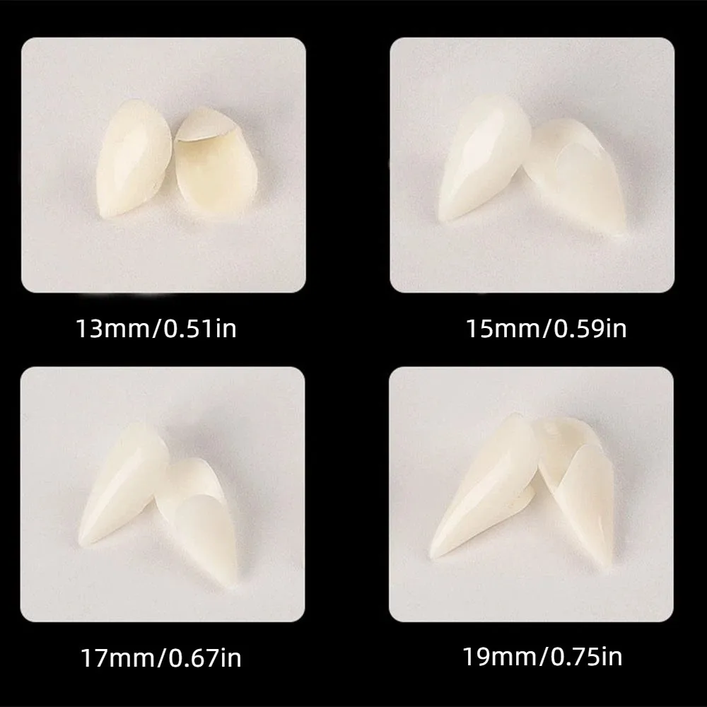 Cosplay Fangs Resin Halloween Realistic Reusable Zombie Scary Gel False Teeth Costume Accessory