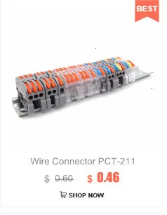 Wire Connector 222-412 2 Pin Splicing Terminal Blocks Led Strip Lighting Electric Quick Connectors Mini Conductor Rail Conector