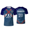P.X.G Blue Lock Japanese Anime Jersey Football Uniform No.9 Rin Shidou Cosplay T Shirts Men's And Women's Casual Sports Tops 6