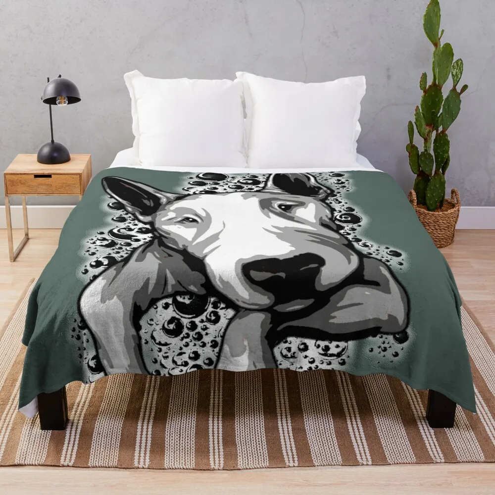 Bull Terrier Bubbles Coperta Coperte Per Divani Divani Decorativi Singoli Coperte Manga