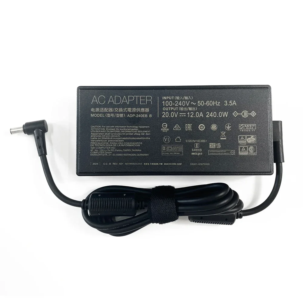 Carregador Adaptador ac para Asus Rog Zephyrus M16 Gu603hm Gu603hr 3070 Gu603he Gu603zx Gu603ze 20v 12a A20240p1a - Imagem 4