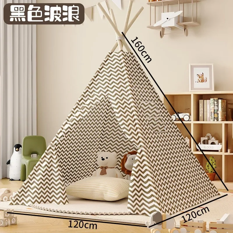 Tents for Kids Indoor Household Play House Wigwam for Children Portable Folding Tipi Teepee Girl and Boy Castle Play Tents 3