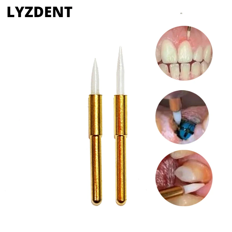 

LYZDENT Dental Surgical Ceramic Soft Tissue Trimmer with 21mm 23mm Length for Gingival Retraction Dental Dentistry Implant Tools