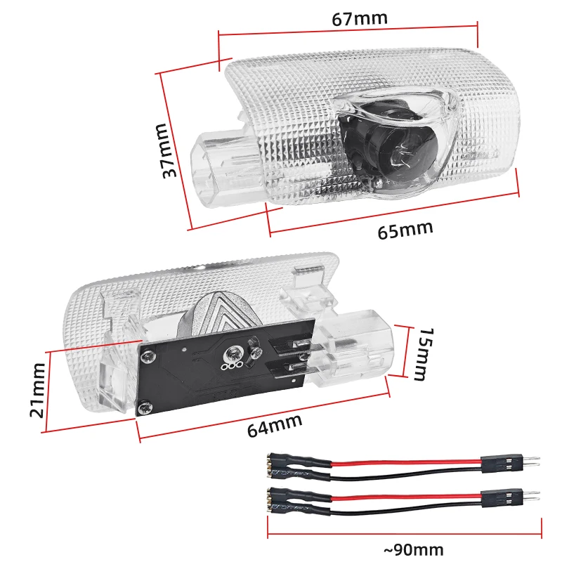 렉서스 RX ES LS IS LX GS GX LC RC UX 차량용 LED 웰컴 도어 라이트 2개, 자동차 아이콘 레이저 장식 램프 프로젝션 고스트 섀도우