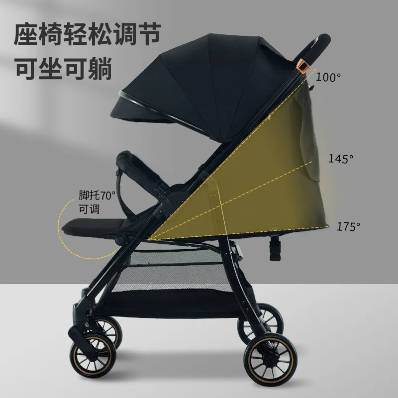 Baby stroller can sit and lie high light folding and shock-absorbing stroller For children