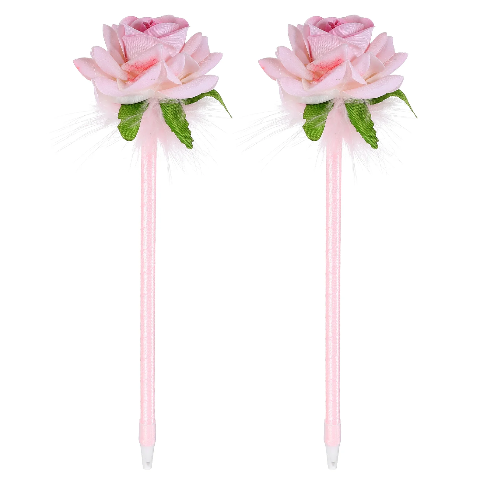 

2 Pcs Rose Ballpoint Pen Flowers Cool Pens Fountain Writing Creative Stationery