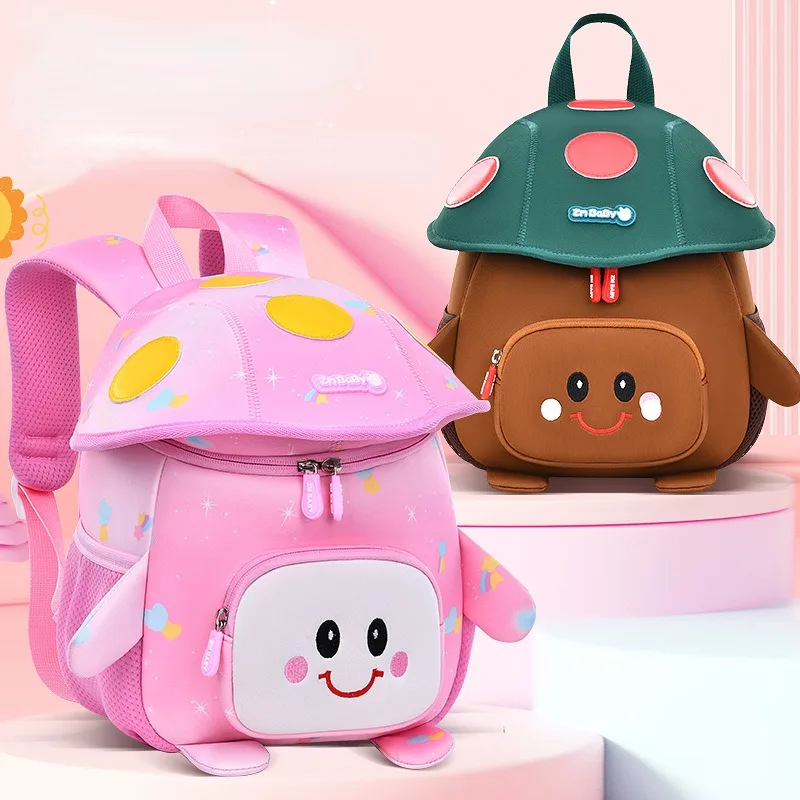 

Chikage New Kindergarten Schoolbag Boy Cute Mushroom Bag Diving Material Children's Schoolbags Backpack Mini Small Shoulder Bags