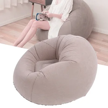 Poltrona lounge gonfiabile Divano portatile Divano per soggiorno Camera da letto Balcone Sala lettura Grigio
