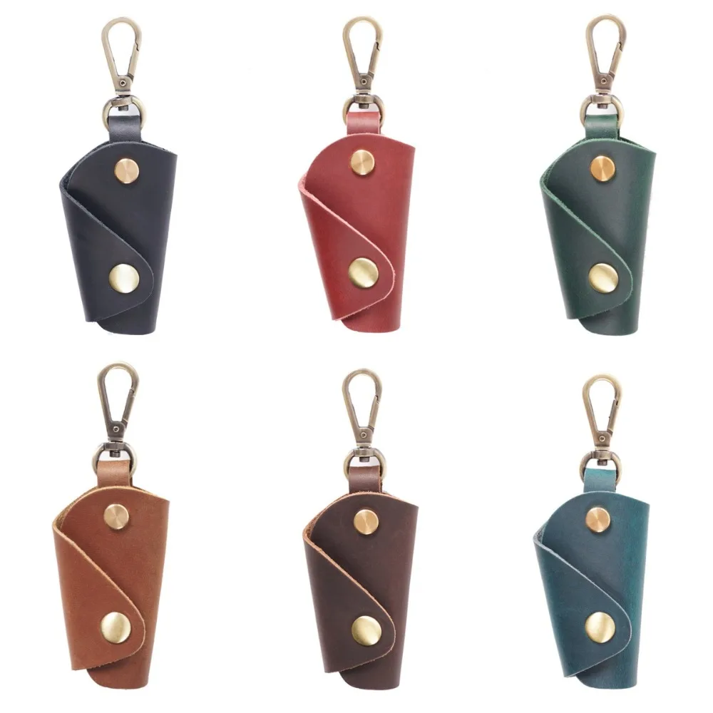 Luxury Genuine Leather Mini Key Bag - Handmade Multifunctional Pocket Keychain Case